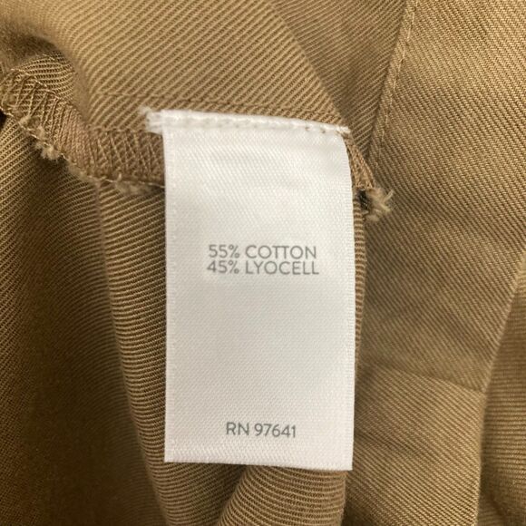 J. Jill Hooded Anorak Jacket XL Olive Green Utility Coat Cinched Cotton Lyocell - Picture 14 of 16